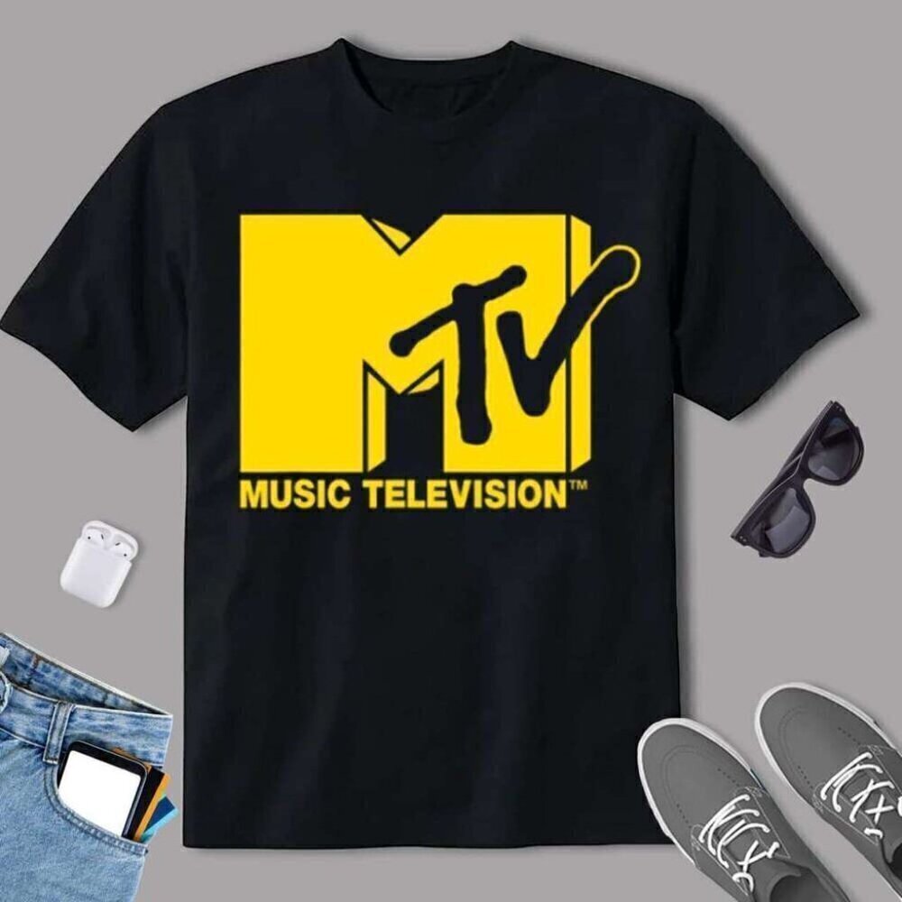 MTV Music Television Retro Logo Graphic Unisex T-Shirt . - Picture 1 of 4
